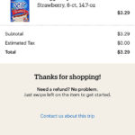 Amazon Go store receipt in the Amazon Go app